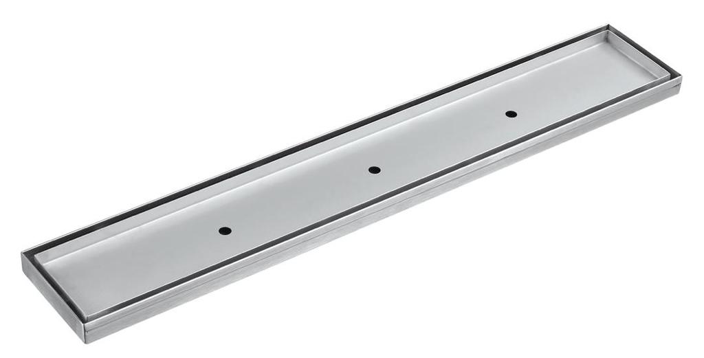 [55771] 1000*100*21mm Electroplated Silver Tile Insert Drain Centre Outlet 80mm
