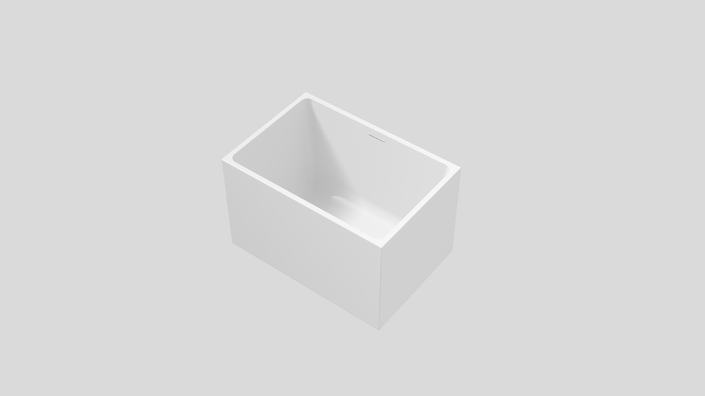 [55612] 1000X680X650mm Gloss White Crete Multifit Free Standing Bath Overflow 40mm Waste+Pipe Supplied