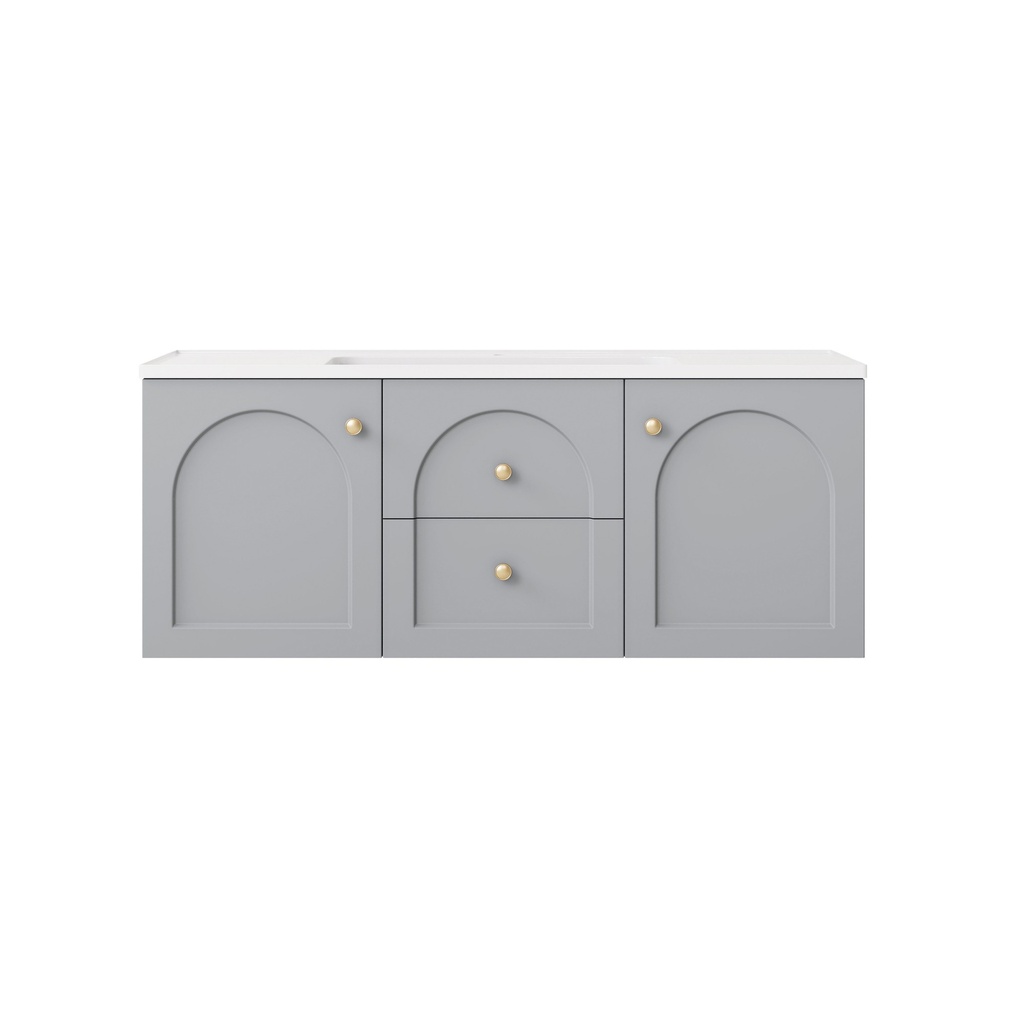 1190*455*470mm Matte Grey Chester Federation Wall Hung PVC Cabinet