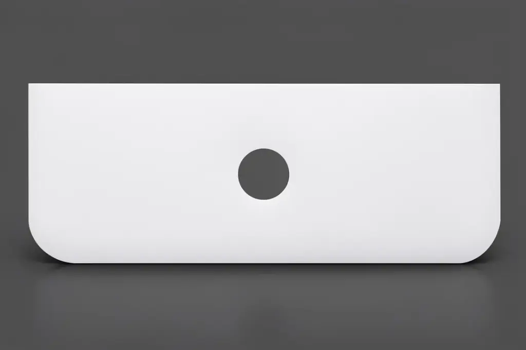 1204x462x15mm White Zero Silica Quartz Round Corner Stone Top