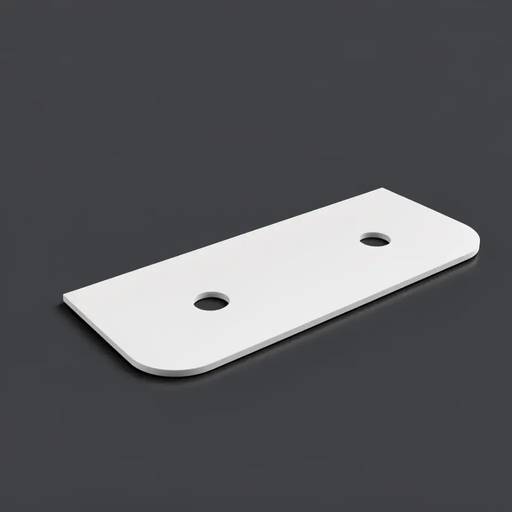 1205X505X20mm Blanco White(WG034) Zero Silica Engineer Curve Stone Top