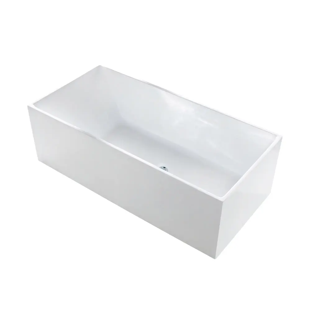 1480X710X560mm Gloss White Kliff Multifit Free Standing Bath None Overflow 40mm Waste+Pipe Supplied