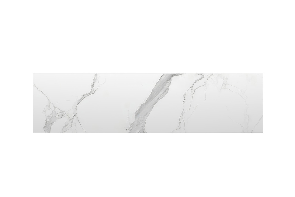 1502x390x15mm White Marble Look Sintered Stone Top Matte Finish Benchtop