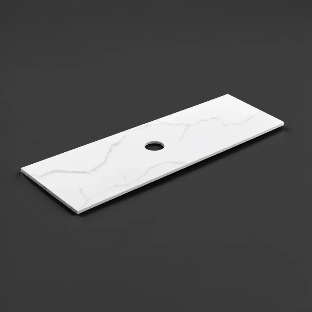 1505X465X12mm Calacatta Artic White Solid Surface Stone Top