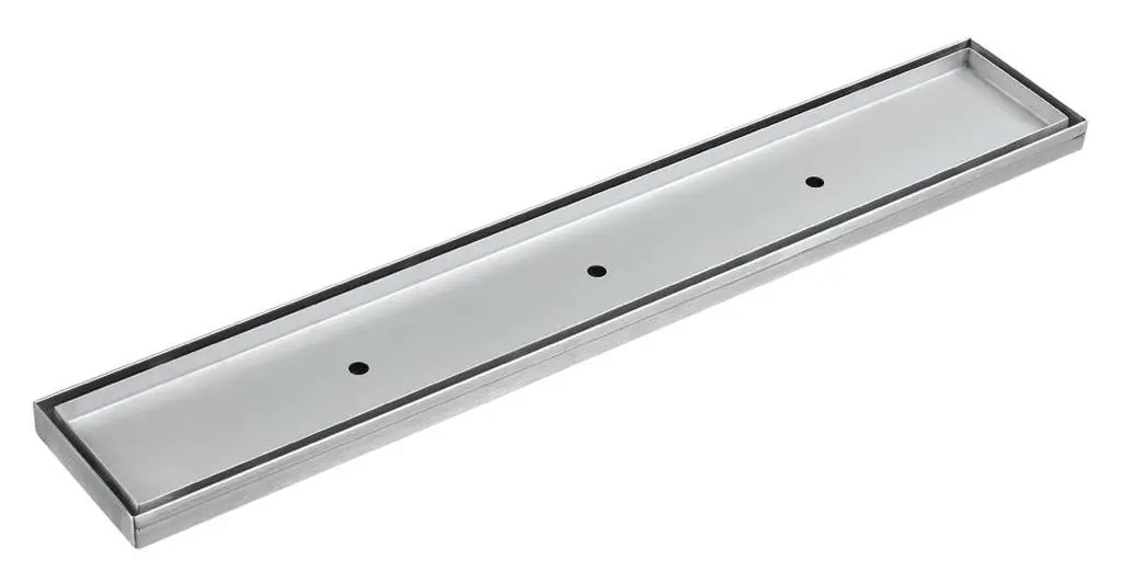1800*100*21mm Electroplated Silver Tile Insert Drain No Outlet