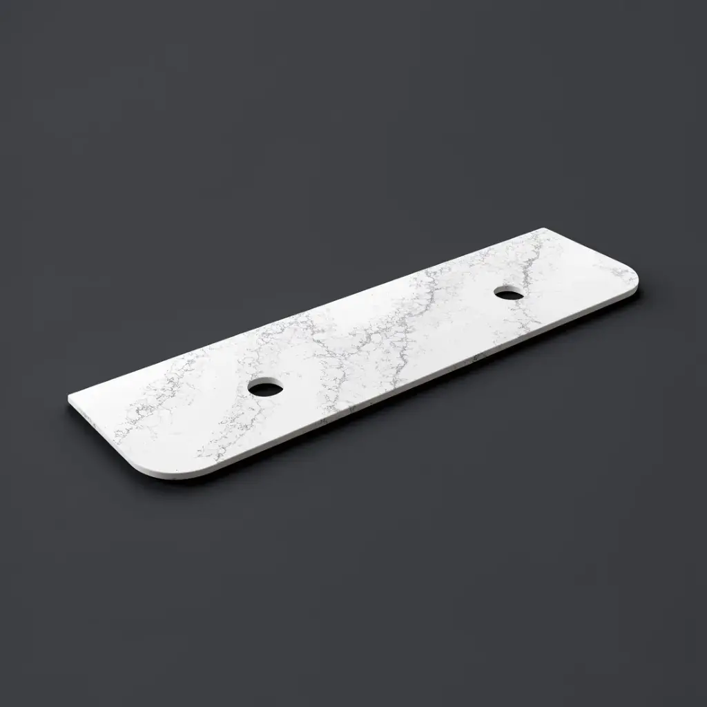 1805X505X20mm Calacatta White (WG486) Zero Silica Engineer Curve Stone Top