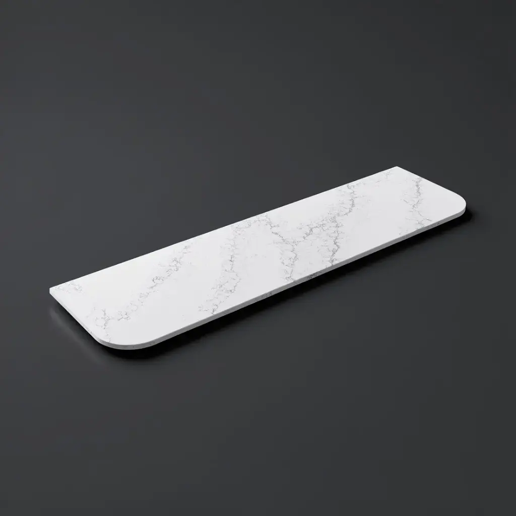 1805X505X20mm Calacatta White (WG486) Zero Silica Engineer Curve Stone Top