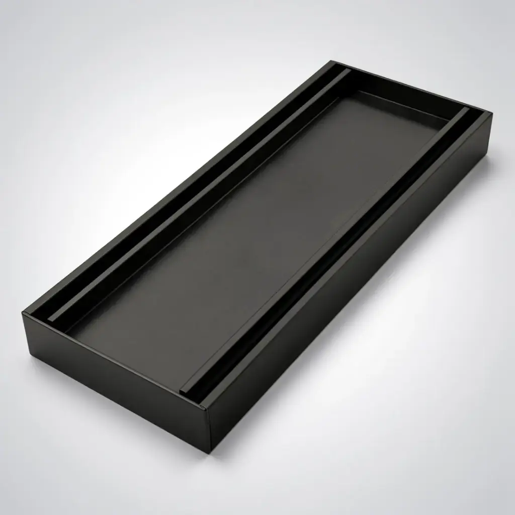 300-5600mm Lauxes Black Aluminium Slimline Tile Insert Floor Grate Drain Any Size Indoor