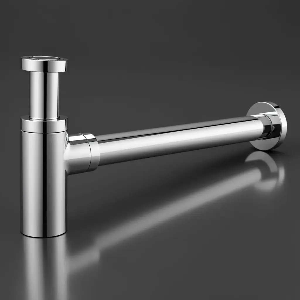 32mm/40mm Chrome Brass Basin Bottle Trap Round