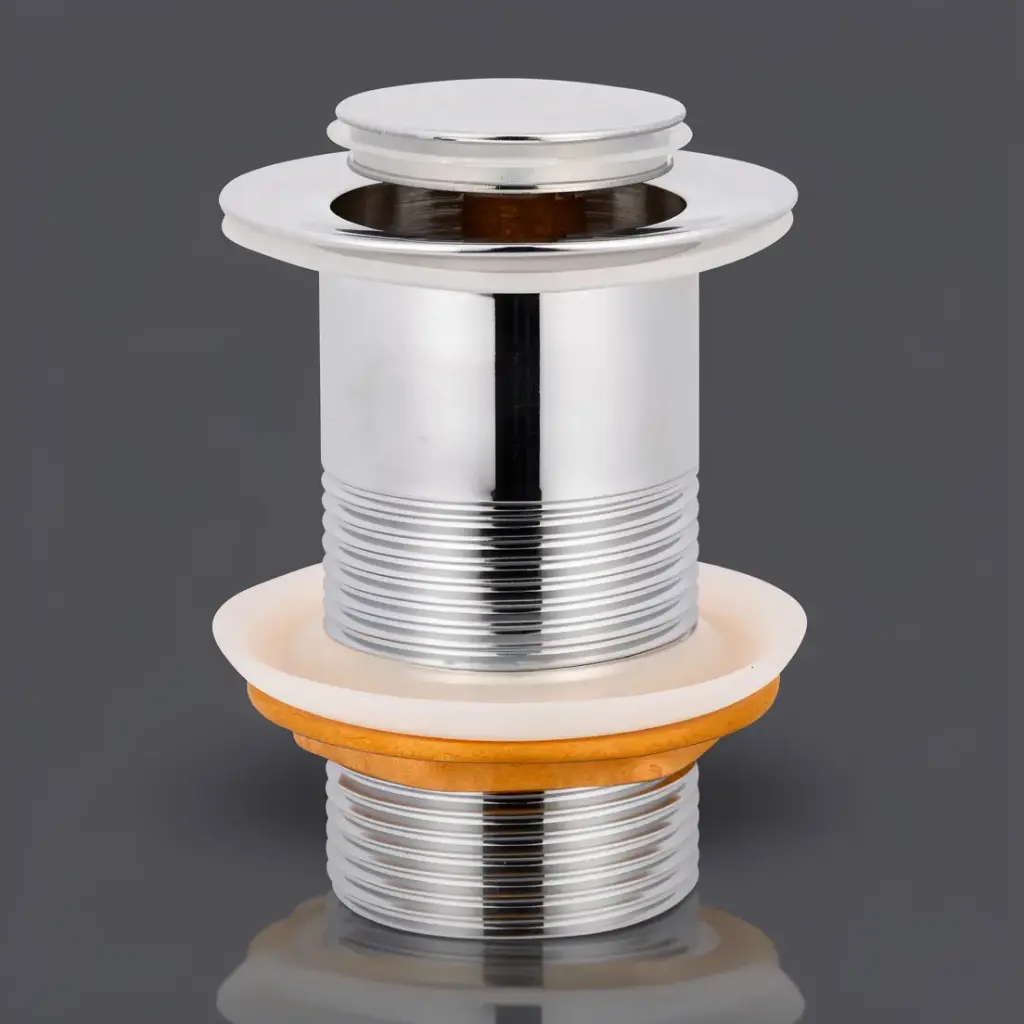 32mm/40mm Chrome Solid Brass Basin Pop Up Waste NO Overflow