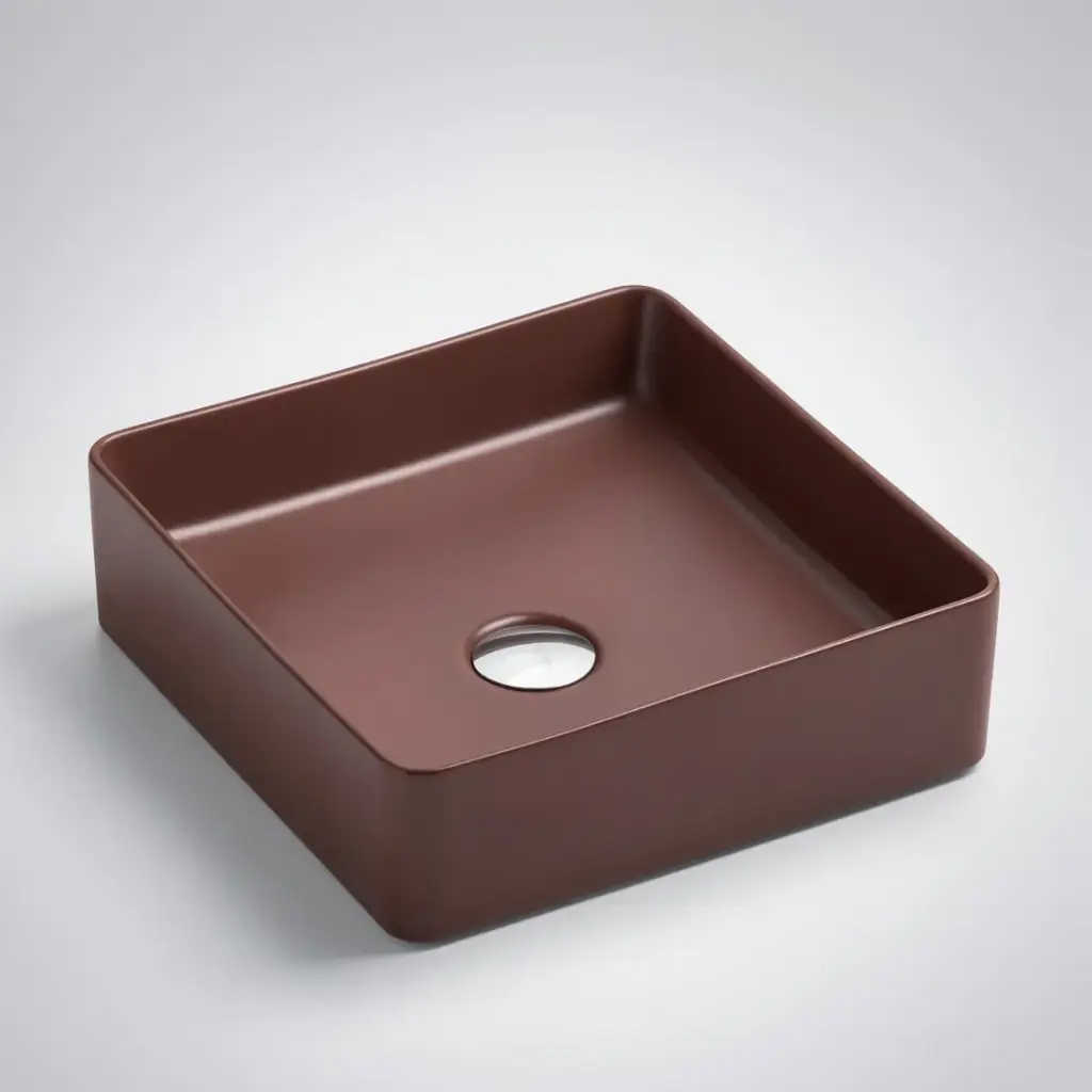 360*360*110mm Etna Cappuccino Above Counter Square Basin