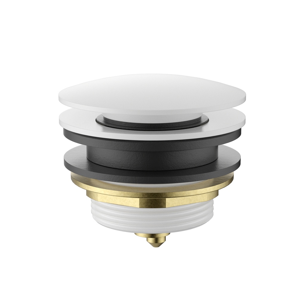 40mm Bath Pop-Up Plug With Removabel Waste No Overflow Gloss White