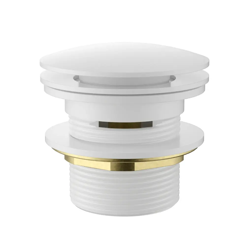 40mm Bath Pop-Up Plug With Removabel Waste With Overflow Gross White
