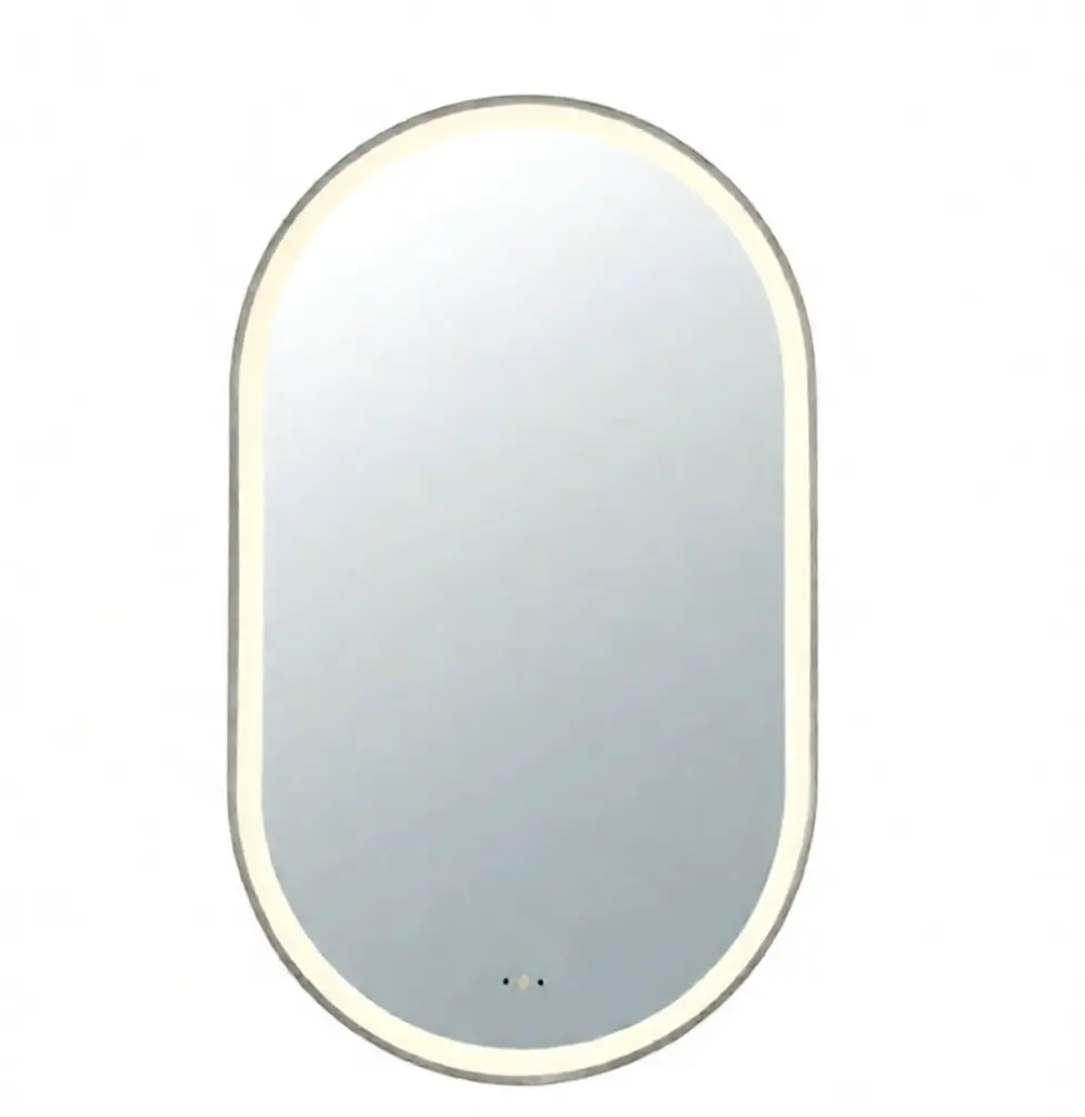 450(W)*900mm(H) Brushed Nickel Ellips Framed LED Mirror