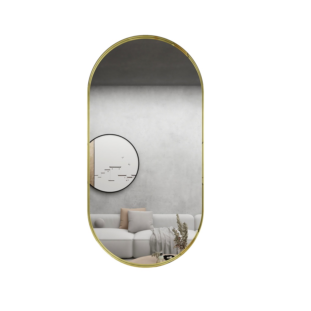 450*900mm Bronze Framed Oval Mirror