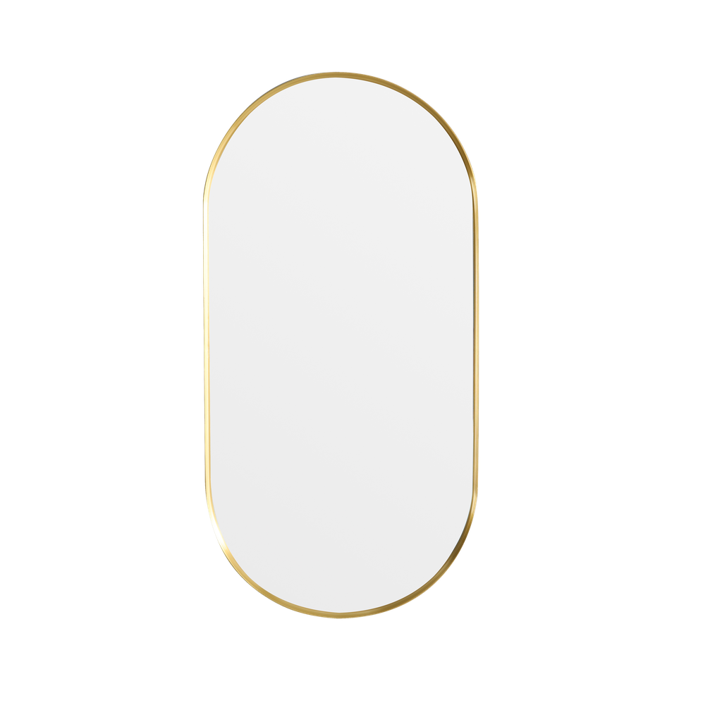 450X1200X35mm Brushed Gold Ellips Frame Mirror
