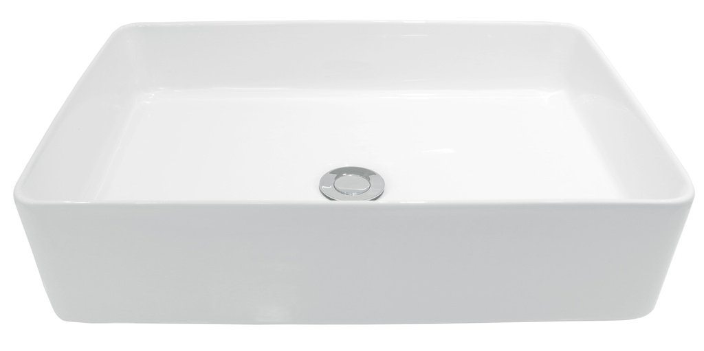 Ikon Ultra Thin Above Counter Basin Gloss White 500x350x140mm 