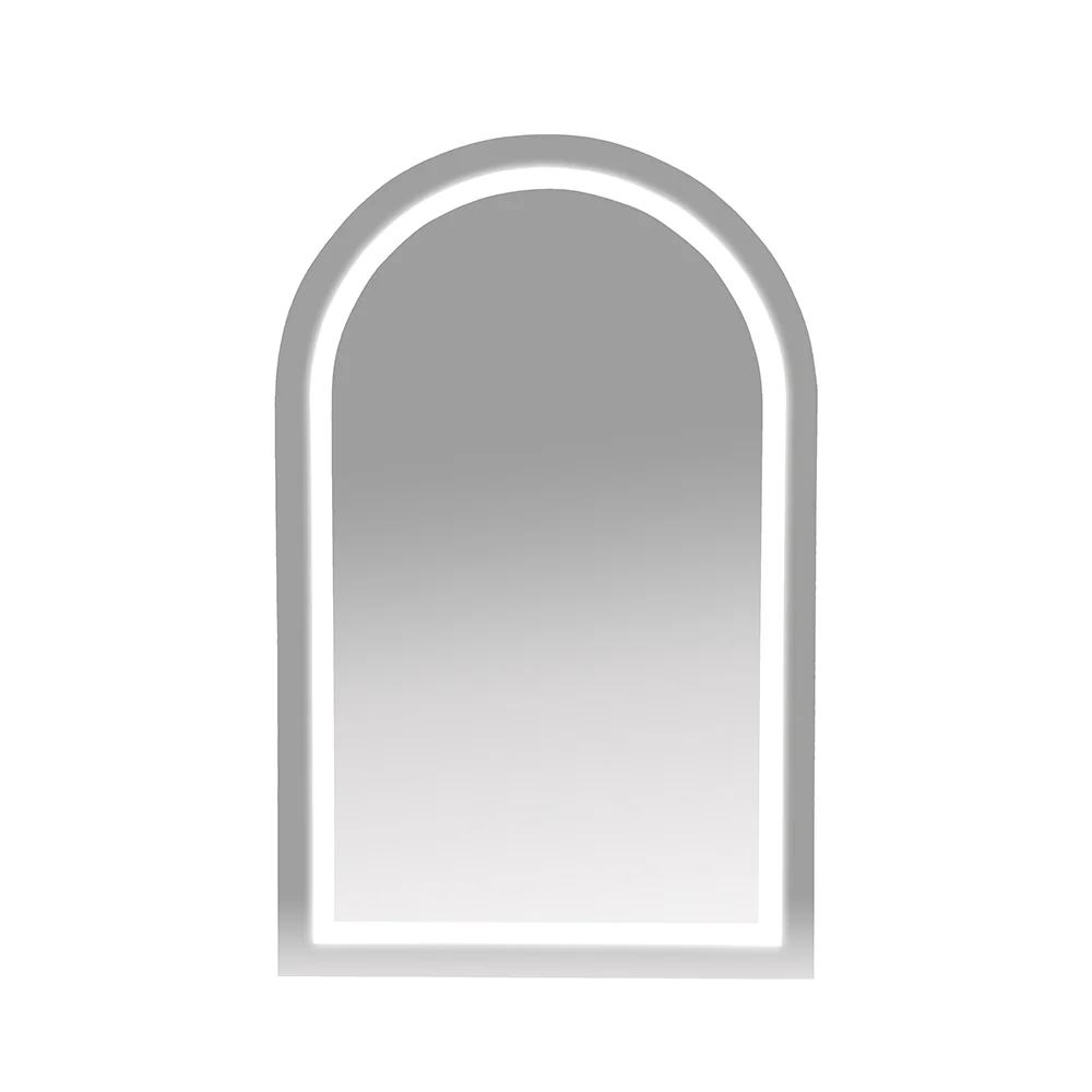 500x900x160mm Matt White Athena LED Arch Shaving Cabinet Single Door