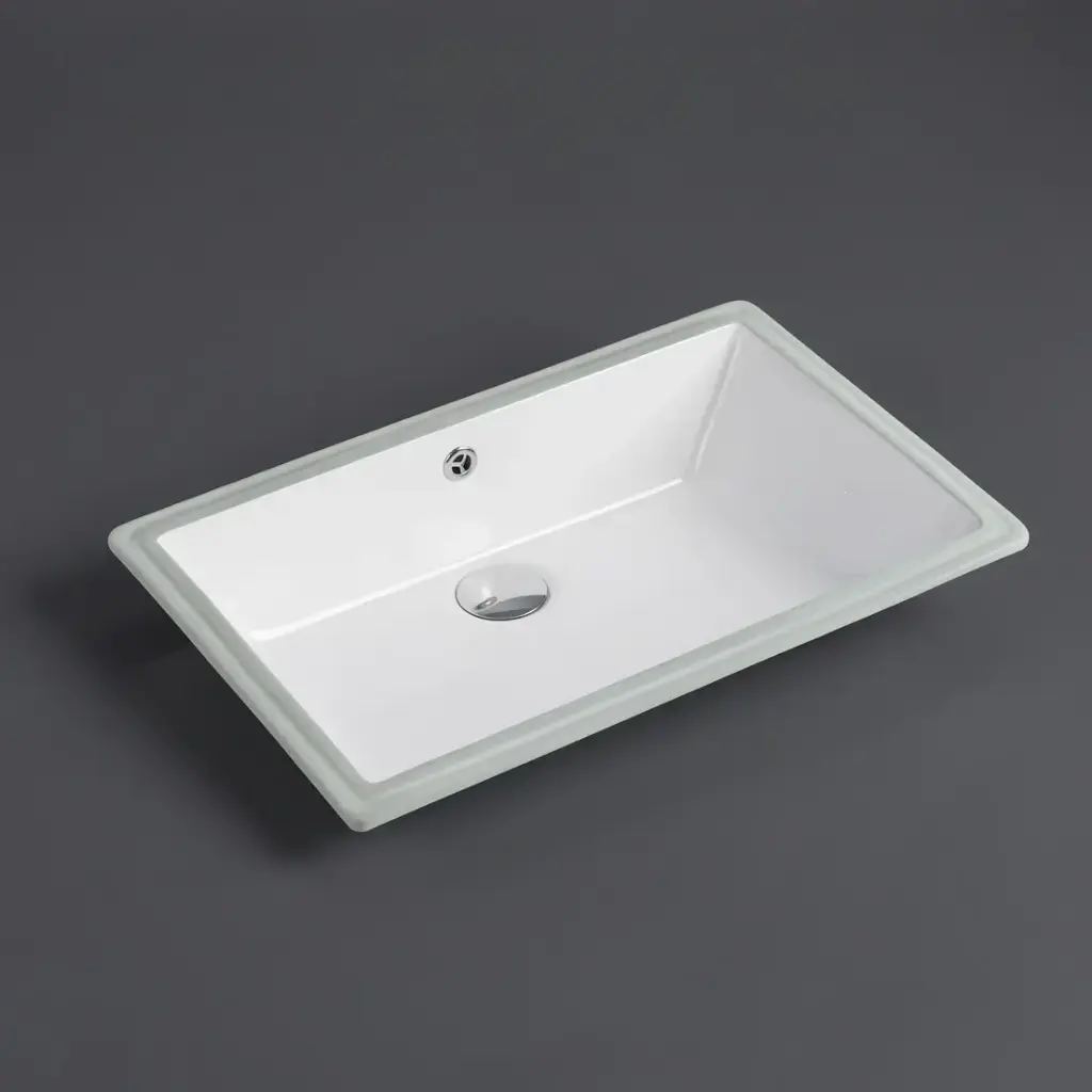 520*325*170mm Undermount Rectangular Basin With Mixer Hole
