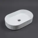 580*360*120mm Cora Above Counter Fluted Matt White Pill Basin (New Arrival)