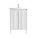 590Lx455Dx860Hmm Brio Matte White 2PAC Coating PVC 2/DR Freestanding Bathroom Vanity