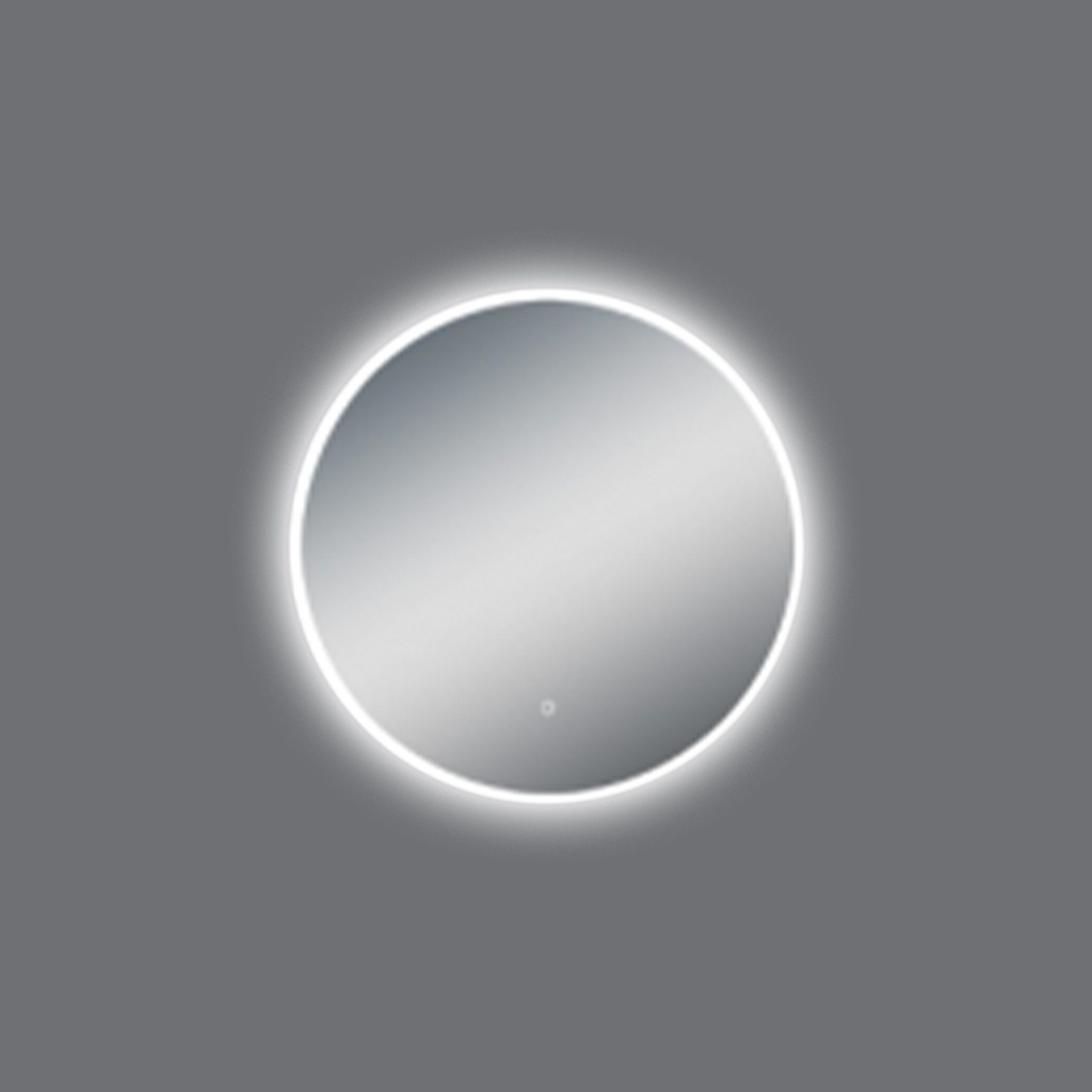 600mm Round 3 Color Lighting Acrylic LED Mirror Touch Sensor Switch Defogger Pad Wall Mounted