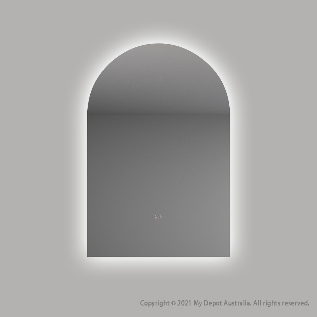 [86129/AR6090AM] 600x900mm Alice Arch 3 Color Backlit LED Mirror With Touchless Sensor Switch