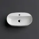 605*385*120mm Above Counter Oval Basin With Mixer Hole