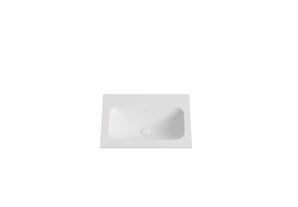 605X465X145 Matte White Chasey Solid Surface Stone Basin