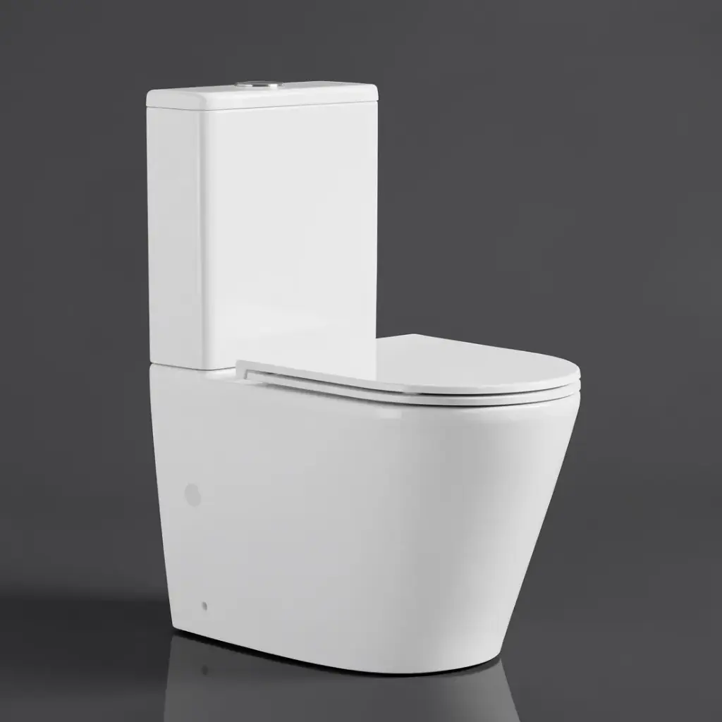 620*370*820mm London Back To Wall Toilet Suite (Rimless)With Slim Seat Cover And Universal Inlet Cistern  T6