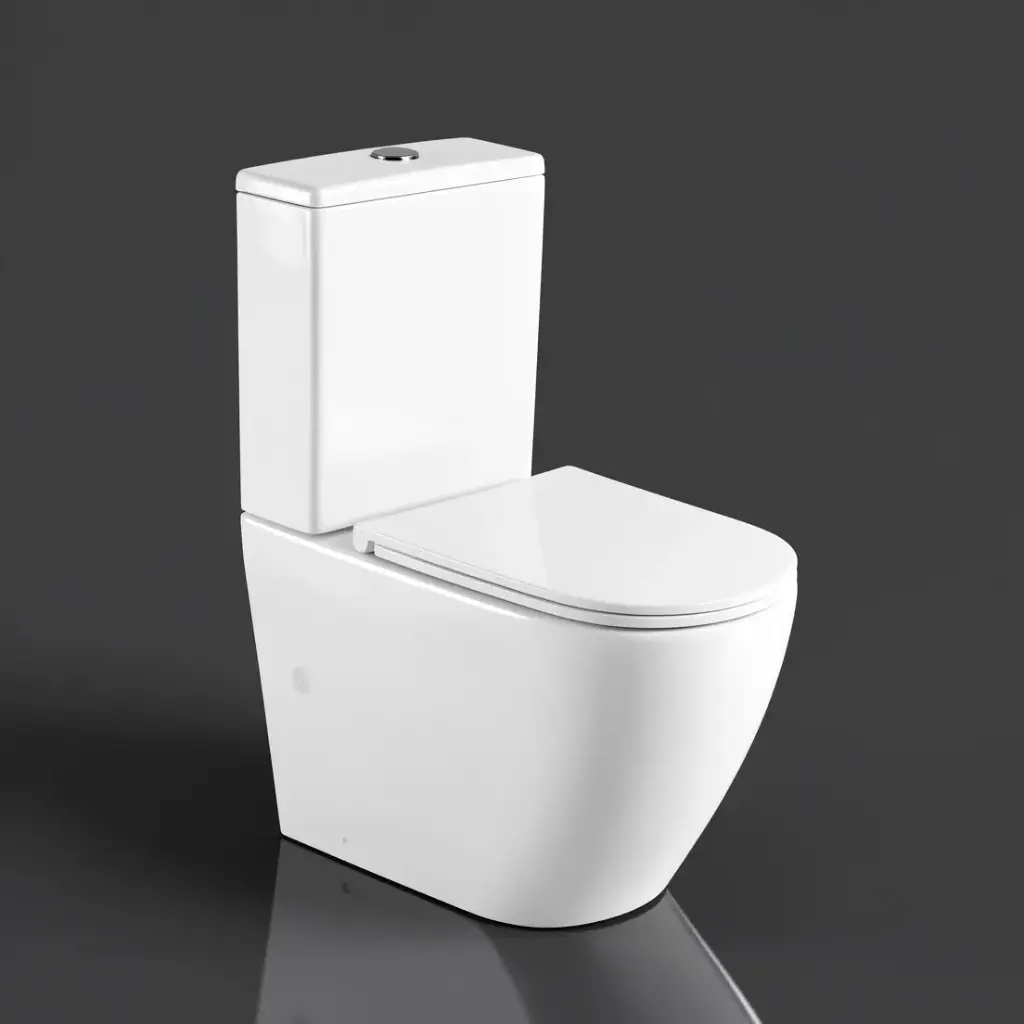 665*380*845mm Hani Back To Wall Toilet Suite (Rimless) With Slim Uf Seat Cover And Universal Inlet Cistern T3