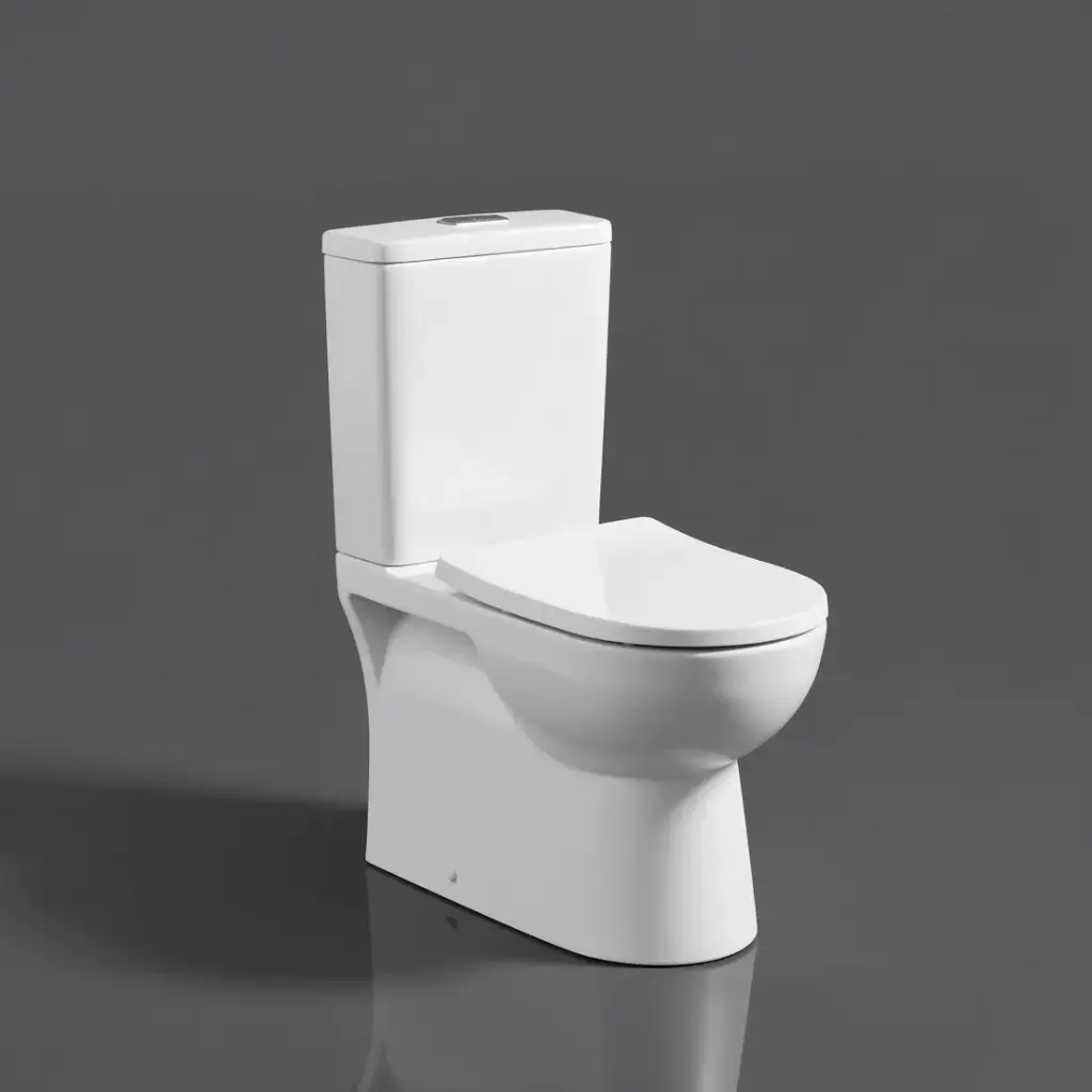 680*380*860mm Moi Back To Wall Toilet Suite (Rimless) With Slim PP Seat Cover And Bottom Inlet Cistern T2B