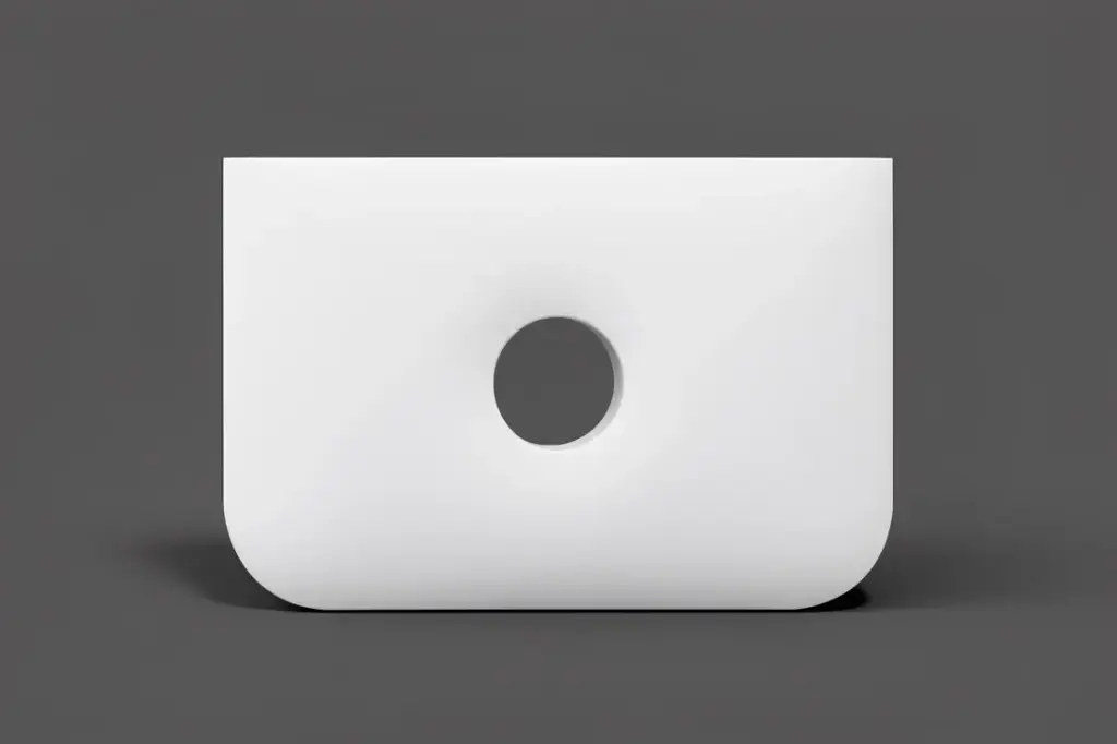 754x462x15mm White Zero Silica Quartz Round Corner Stone Top