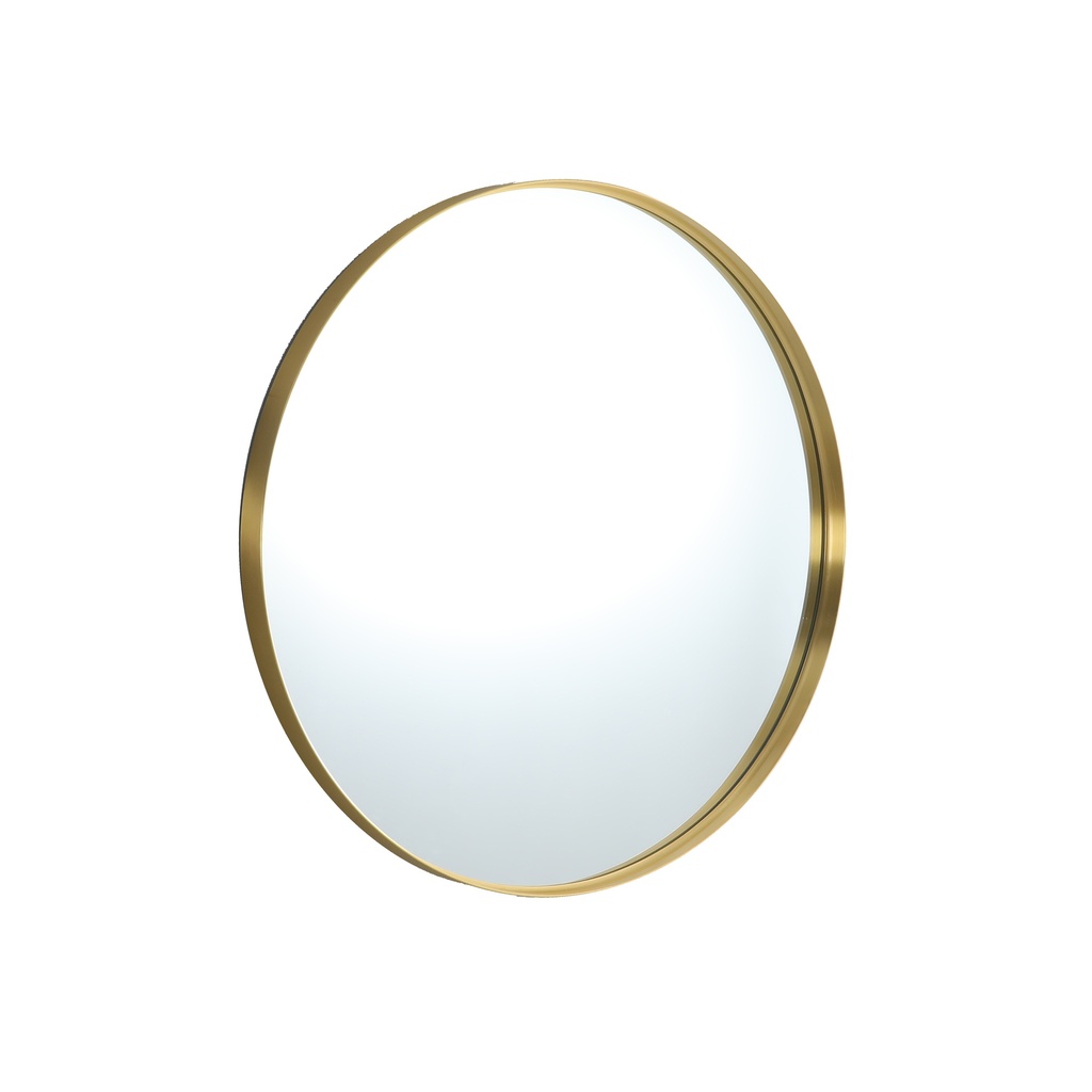 800X800X35mm Burshed Gold Orbis Frame Mirror