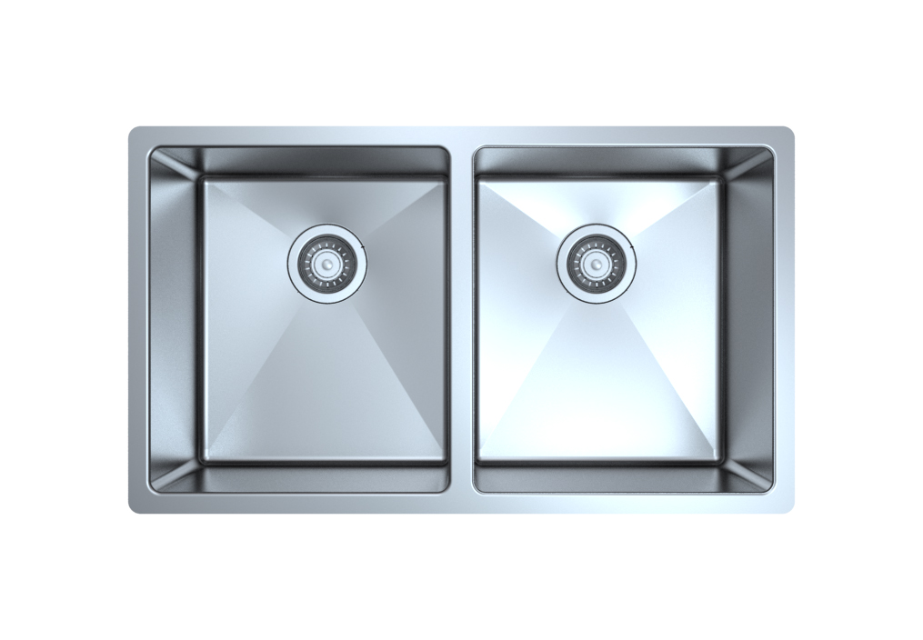 Otus Double Bowl Undermount Sink 808x470x229mm 304 Stainless Steel 