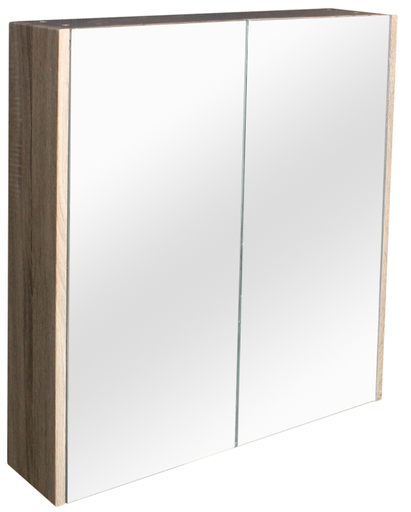 900mm White Oak MDF 2 Doors Pencil Edge Shaving Cabinet