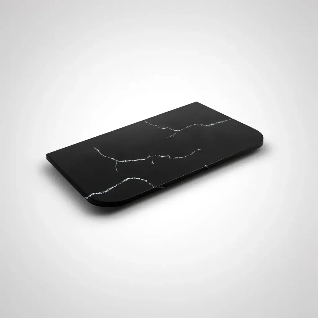 905X505X12mm Calacatta Night Solid Surface Curve Stone Top