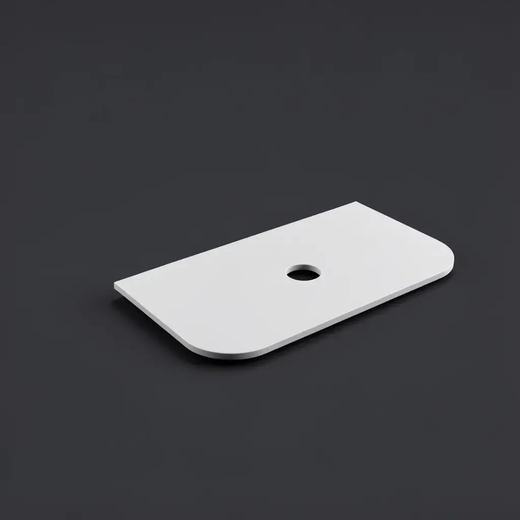 905X505X20mm Blanco White(WG034) Zero Silica Engineer Curve Stone Top