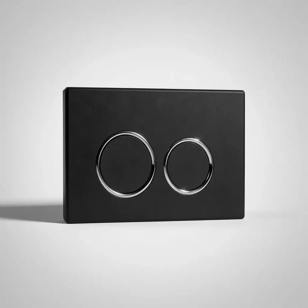 ABS Round Push Plate Black