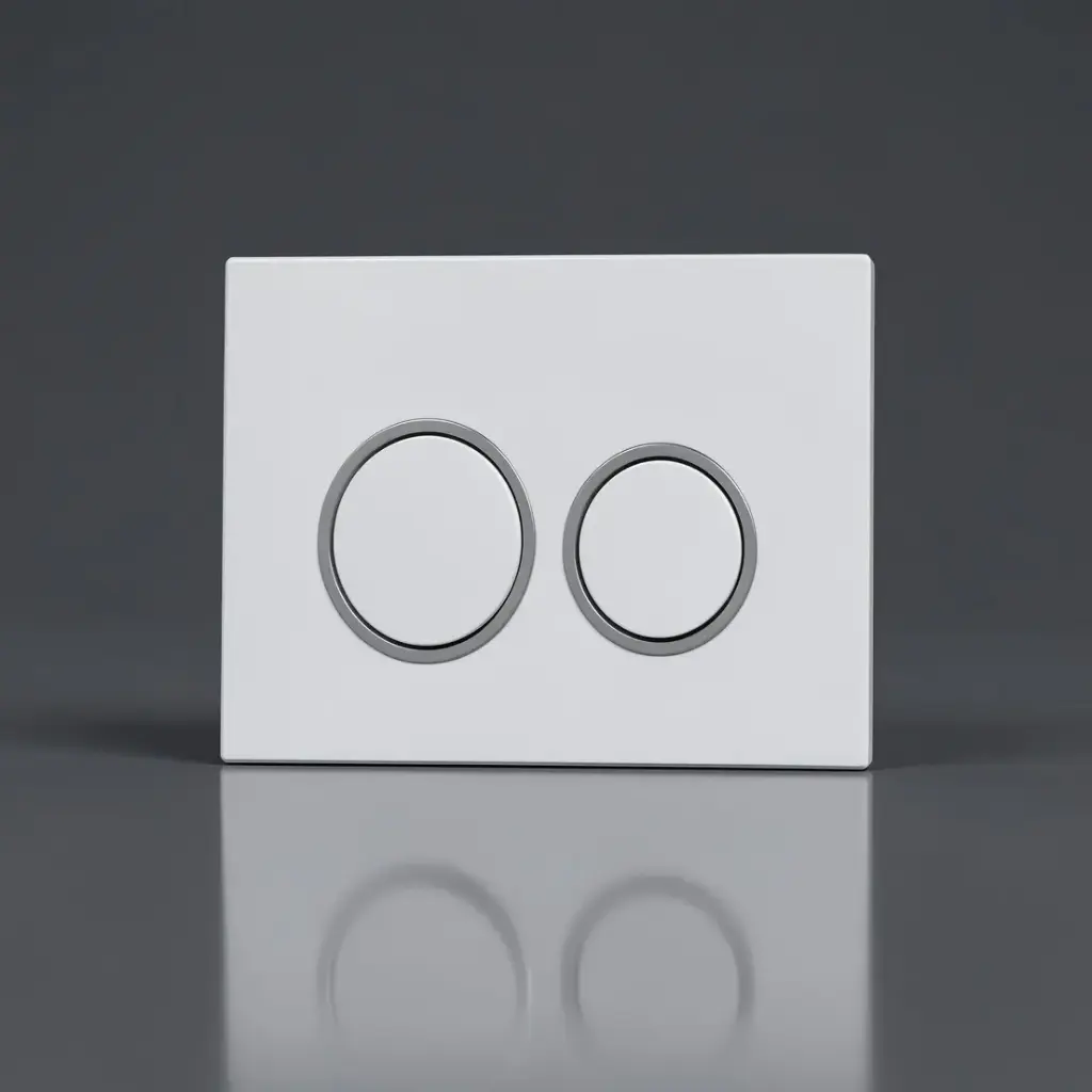 ABS Round Push Plate White