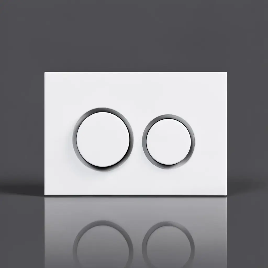 ABS Round Push Plate White