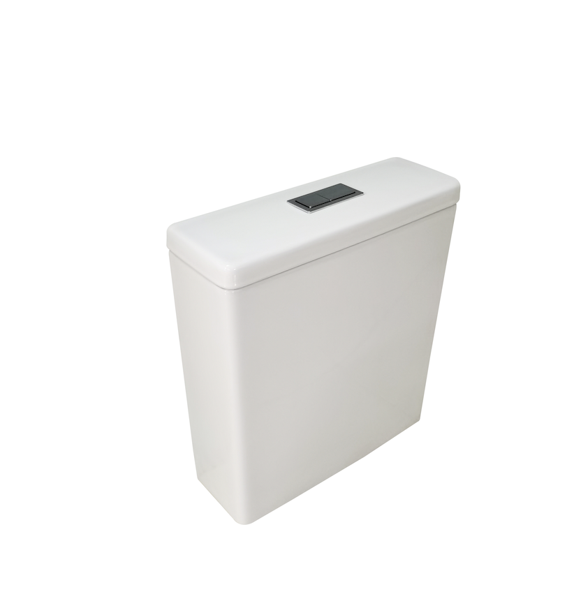 Acadia Full Rimless Toilet Cistern With Square Button