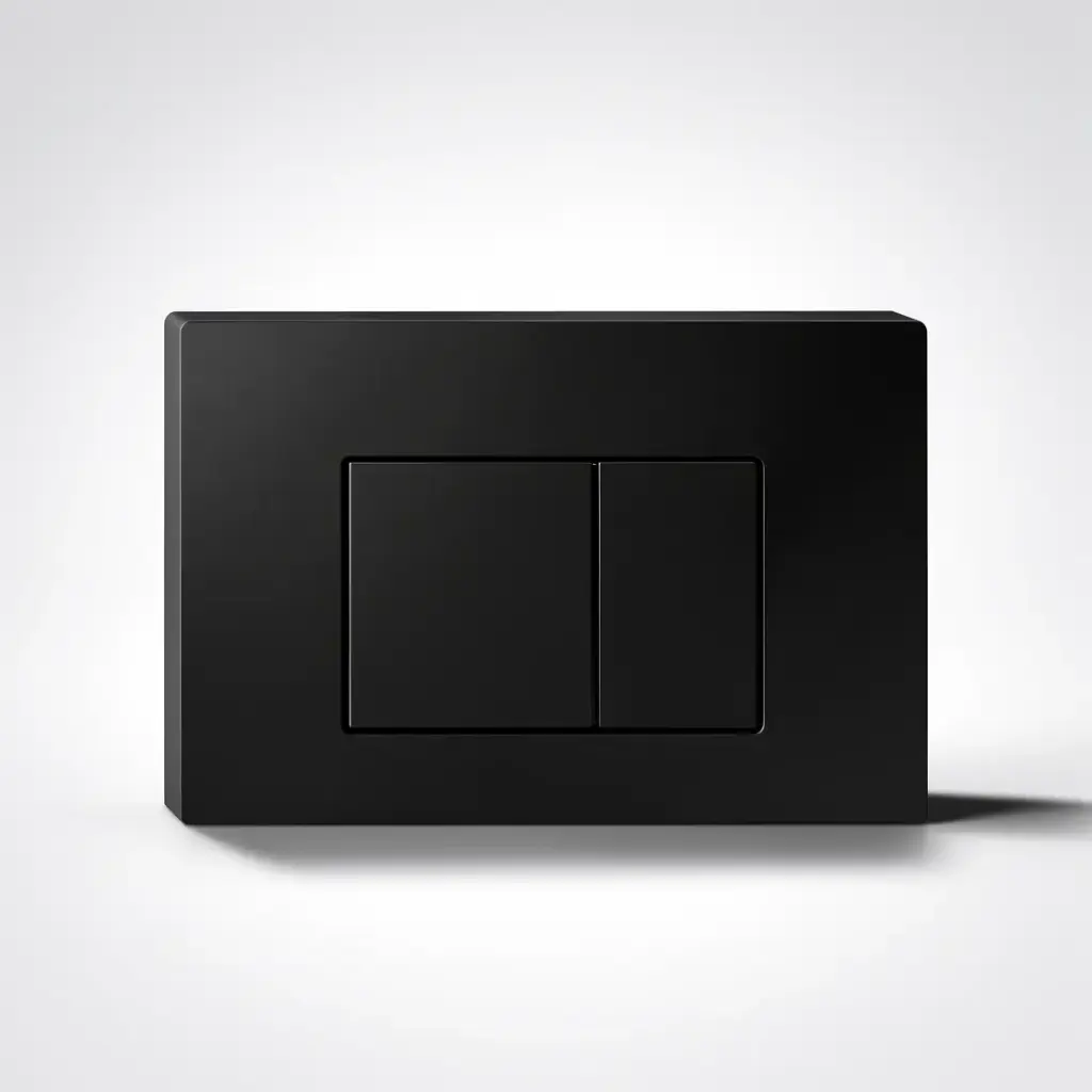 Access Plate Square Button Black