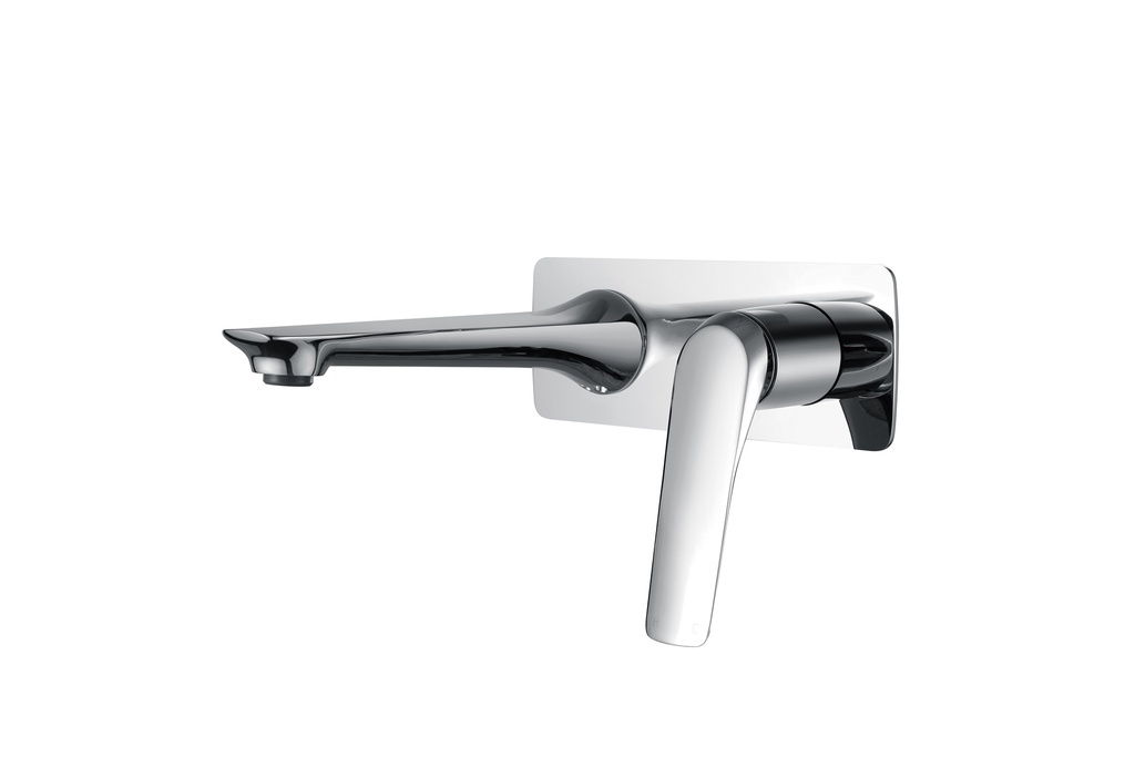 Au Square Chrome Bathtub/Basin Wall Mixer With Spout