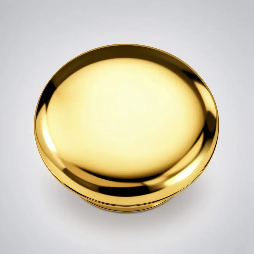 Brass Gold Ceramic Cap For Pop-Up Waste