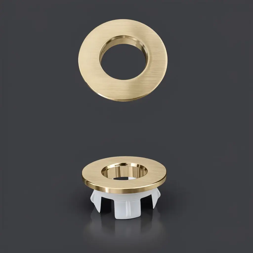 Brush Gold Overflow Ring