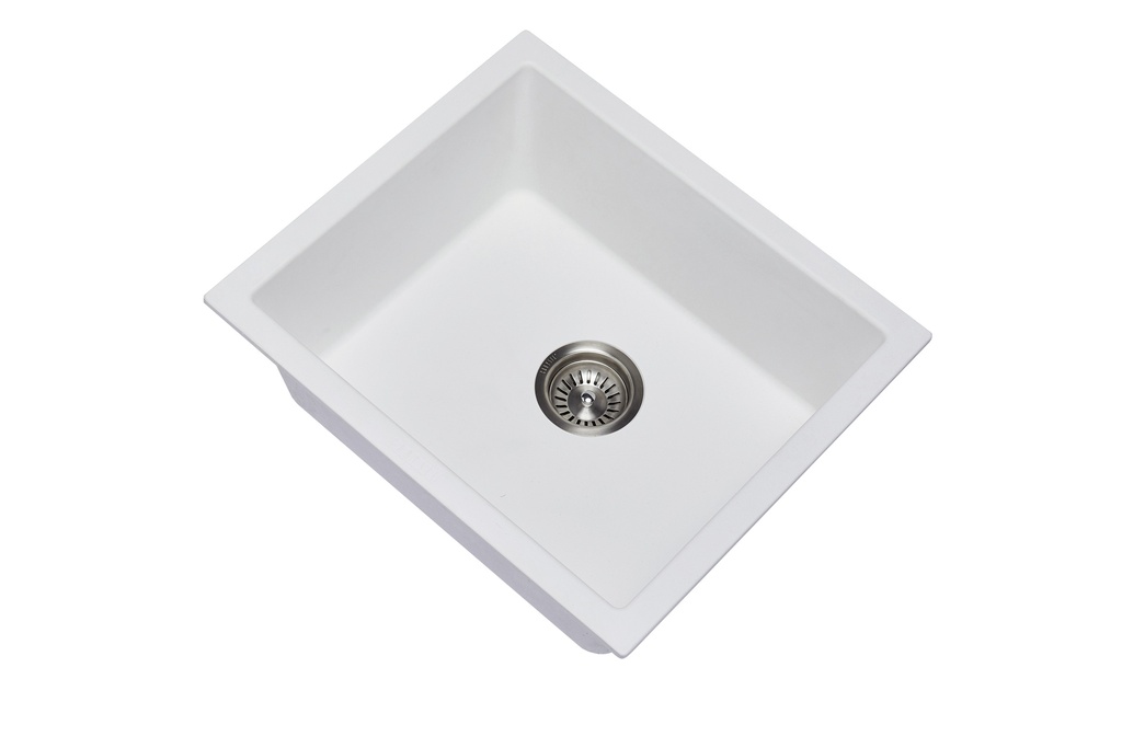 Carysil Salsa White Single Bowl Granite Kitchen Sink 533*457mm
