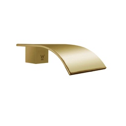 Casa Brushed Yellow Gold Waterfall Bathtub/Basin Wall Spout