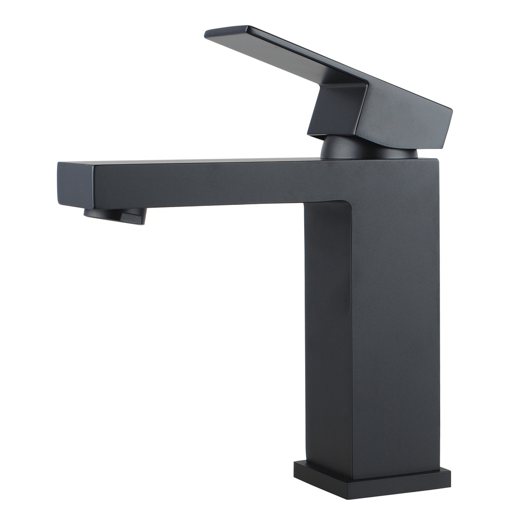 Cavallo Matte Black Square Basin Mixer