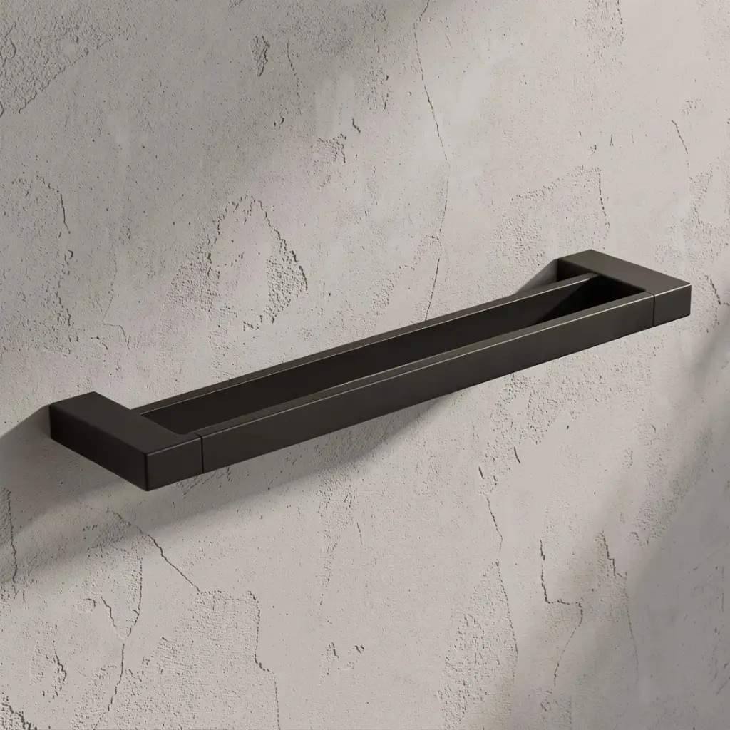 Ceram Double Towel Rail 800 mm(Matt Black)